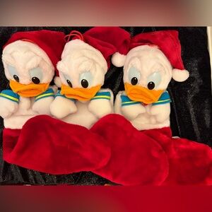 Disney VINTAGE Donald Duck Plush Christmas Stockings price each 3 available